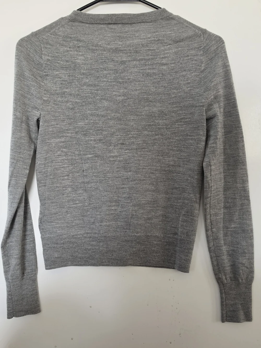 J. Crew Gray Button-Front Crewneck Cardigan With Gold Buttons Size XS